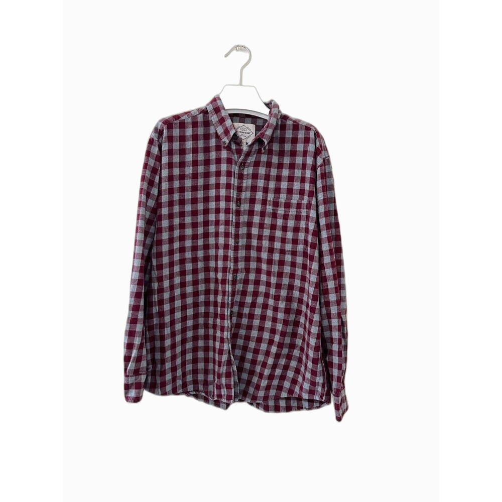 St. John’s Bay Men’s Plaid Flannel Shirt Classic Fit Size XL Cotton